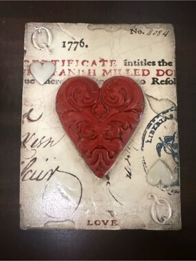 Sid Dickens T-488 “Imperial” Memory Block Queen of Hearts Wall Art Rare Retired